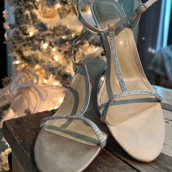 T strap rhinestone crystal heels *new years eve glam* - Picture 3 of 9